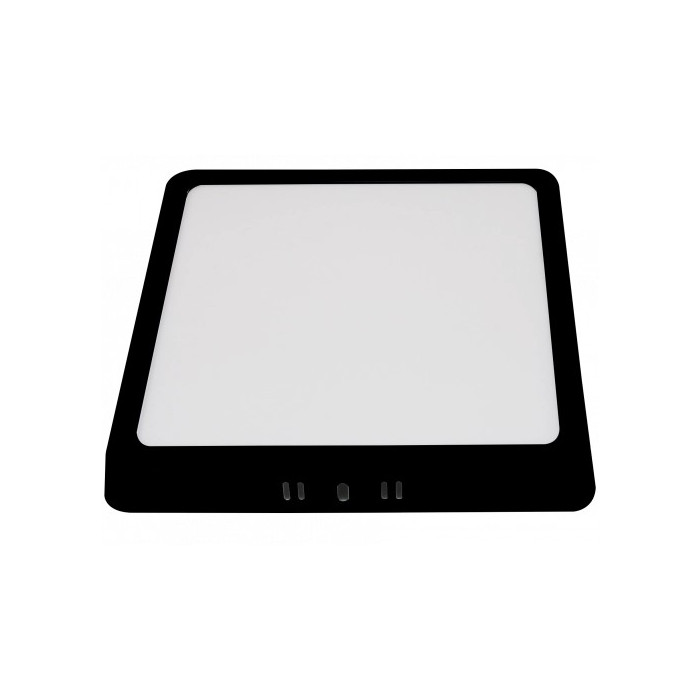 LED paviršinė panelė, kvadratinė, juoda, 24W, CCT šviesa