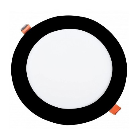 LED įmontuojamas modulis, apvalus, juodas, 18W, CCT šviesa