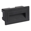 LED laiptų šviestuvas, stačiakampis, juodas, 3W, šilta balta šviesa