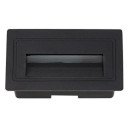 LED laiptų šviestuvas, stačiakampis, juodas, 3W, neutrali balta šviesa