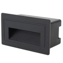 LED laiptų šviestuvas, stačiakampis, juodas, 3W, neutrali balta šviesa