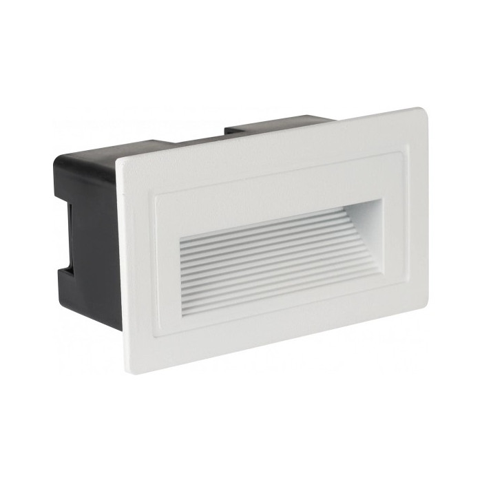 LED laiptų šviestuvas, stačiakampis, baltas, 3W, šilta balta šviesa