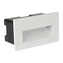 LED laiptų šviestuvas, stačiakampis, baltas, 3W, šilta balta šviesa