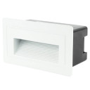 LED laiptų šviestuvas, stačiakampis, baltas, 3W, šilta balta šviesa