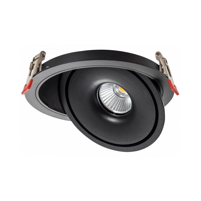 LED šviestuvas, apvalus, pasukamas, juodas, 30W, CCT šviesa