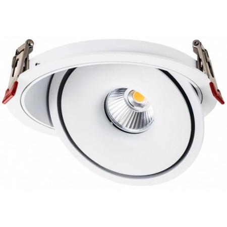 LED šviestuvas, apvalus, pasukamas, baltas, 30W, CCT šviesa