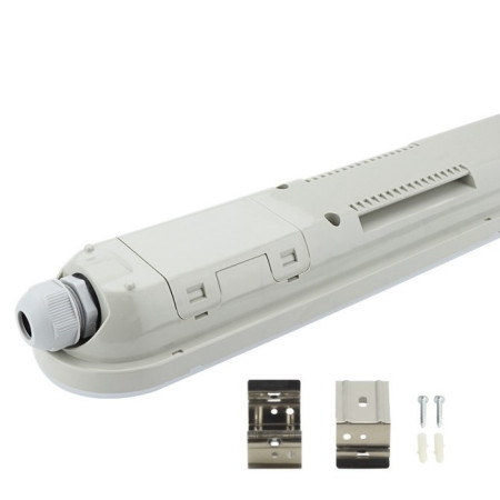 LED šviestuvas, 40W, vandeniui atsparus, 120cm, sujungiamas, šalta balta šviesa