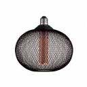 LED lemputė E27 2.5W, ažūrinis gaubtas, juodas, šilta balta šviesa