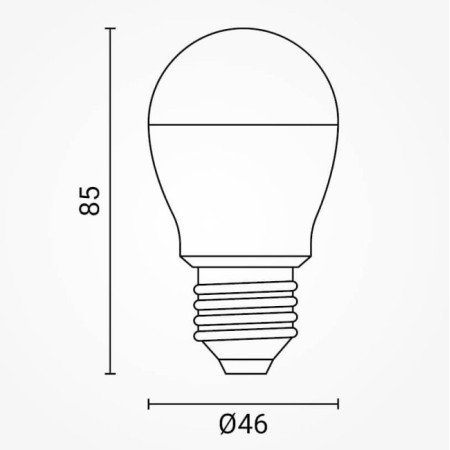 LED lemputė E27 G46 10W, šilta balta šviesa