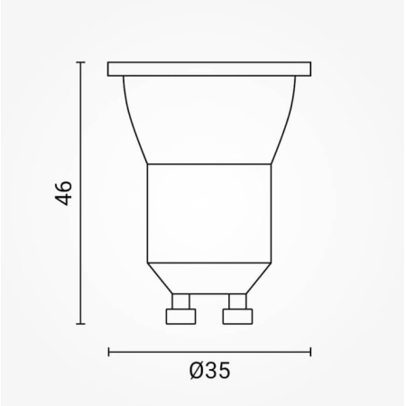 LED lemputė MR11 GU10 2W, neutrali balta šviesa