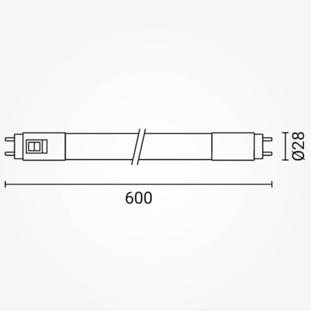 LED lempa T8 9W, stiklinė, CCT