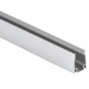 Profilis LED juostai, paviršinis, sidabrinis, baltas dangtelis, 29.8x20mm