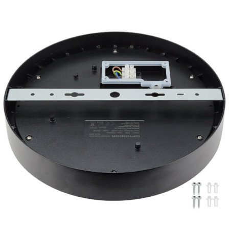 LED lubų šviestuvas, juodas, 30W, šilta balta šviesa