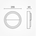 LED lubų šviestuvas, juodas, 24W, šilta balta šviesa