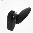 LED sieninis šviestuvas, juodas, apvalus, pasukamas, 12W, šilta balta šviesa