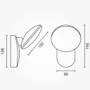 LED sieninis šviestuvas, juodas, apvalus, pasukamas, 12W, šilta balta šviesa