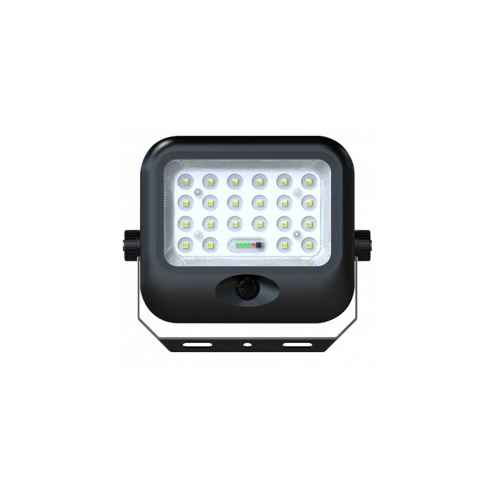 LED prožektorius, juodas, su saulės baterija, 8W, CCT šviesa