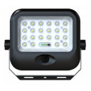 LED prožektorius, juodas, su saulės baterija, 8W, CCT šviesa