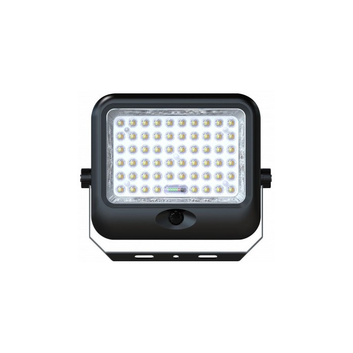 LED prožektorius, juodas, su saulės baterija, 12W, CCT šviesa