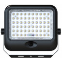 LED prožektorius, juodas, su saulės baterija, 12W, CCT šviesa