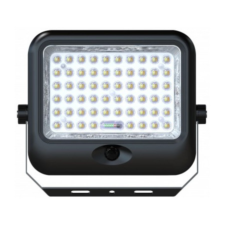 LED prožektorius, juodas, su saulės baterija, 20W, CCT šviesa
