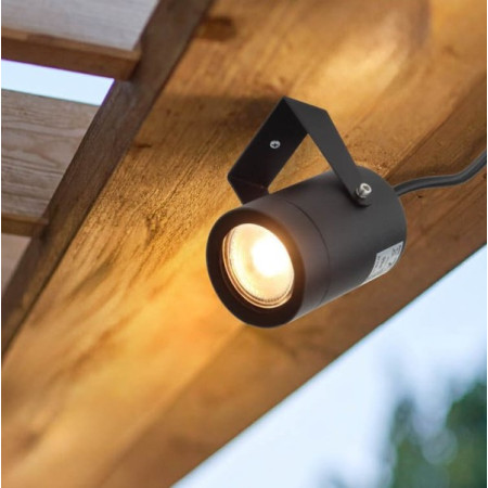 LED taškinis šviestuvas, GU10, įsmeigiamas, prisukamas, juodas
