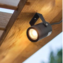 LED taškinis šviestuvas, GU10, įsmeigiamas, prisukamas, juodas