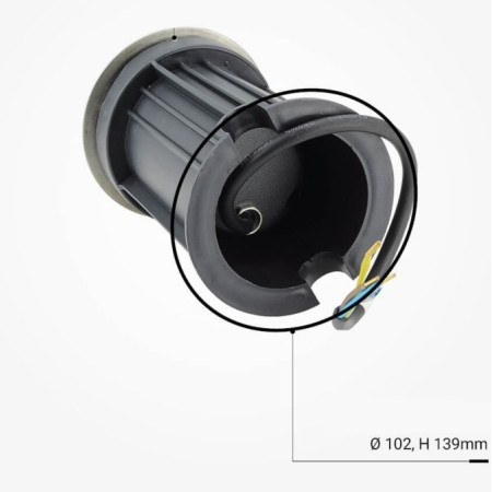 LED taškinis šviestuvas, GU10, apvalus