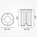 LED taškinis šviestuvas, GU10, apvalus