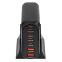 Įkrovimo daliklis, EU kištukas, USB 2xTYPE-A, 4xTYPE-C, 200W