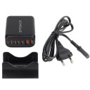 Įkrovimo daliklis, EU kištukas, USB 2xTYPE-A, 4xTYPE-C, 200W