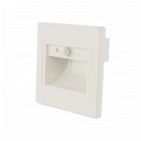 LED laiptų šviestuvas, kvadratinis, baltas, 1W, su jutikliu, šilta balta šviesa