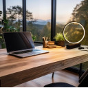 LED šviestuvas, 7W, juodas smėlis, šilta balta šviesa