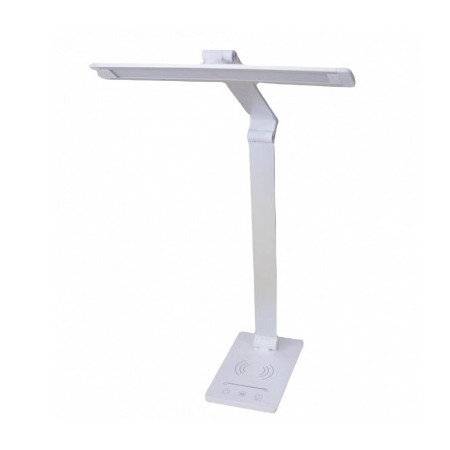 LED stalinis šviestuvas, 7W, su belaidžiu įkrovikliu, baltas, CCT šviesa