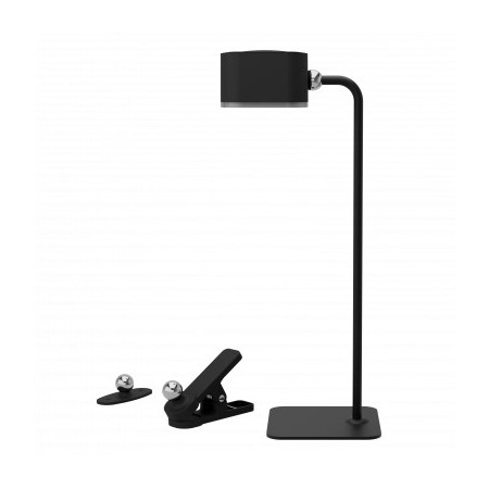 LED stalinis šviestuvas, 3W, multifunkcinis, įkraunamas, juodas, CCT šviesa