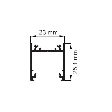 LED profilis LINEA20 BLACK