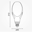 LED lemputė E27 40W, neutrali balta šviesa