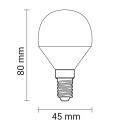 LED lemputė E14 4W, neutrali balta šviesa