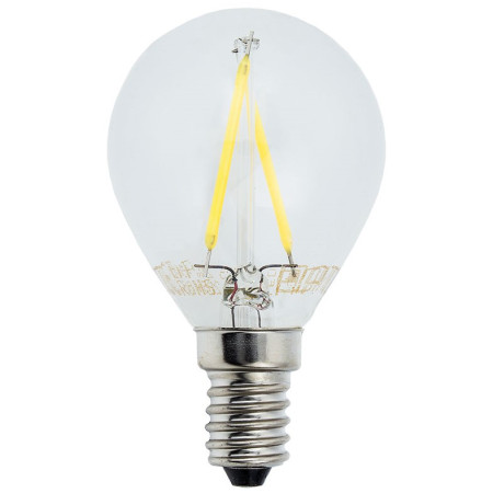 LED lemputė E14 G45 2W, šalta balta šviesa