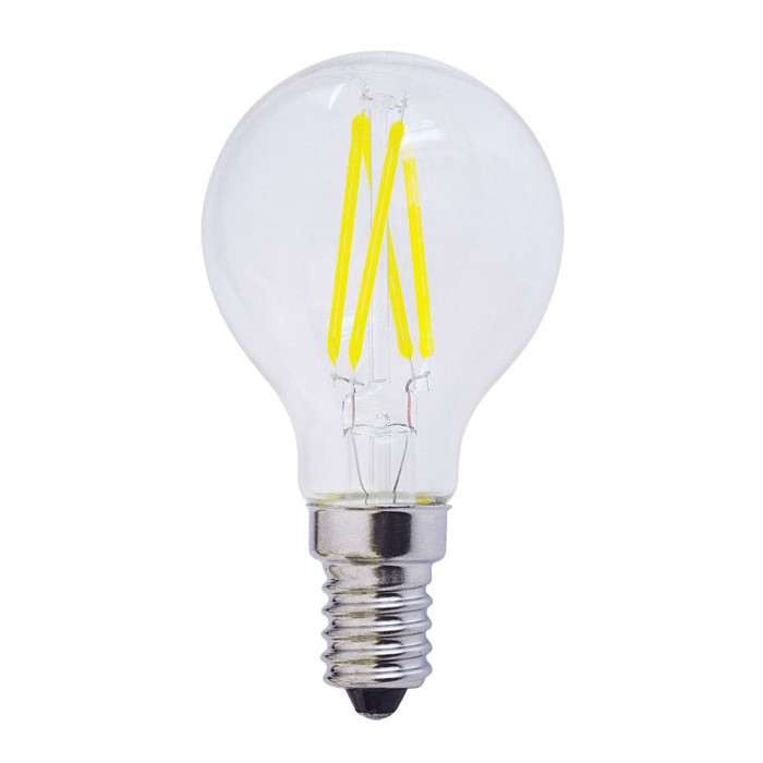 LED lemputė E14 G45 4W, šalta balta šviesa