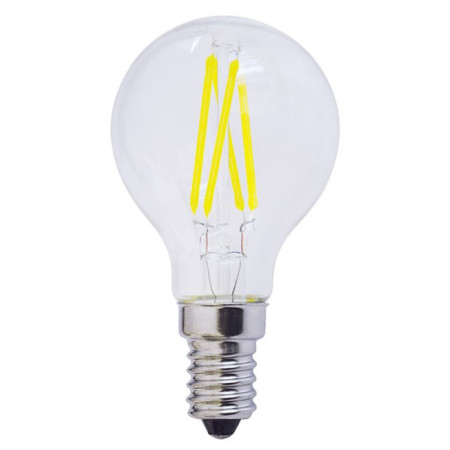 LED lemputė E14 G45 4W, šalta balta šviesa