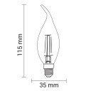 LED lemputė E14 C35 4W, tip, neutrali balta šviesa