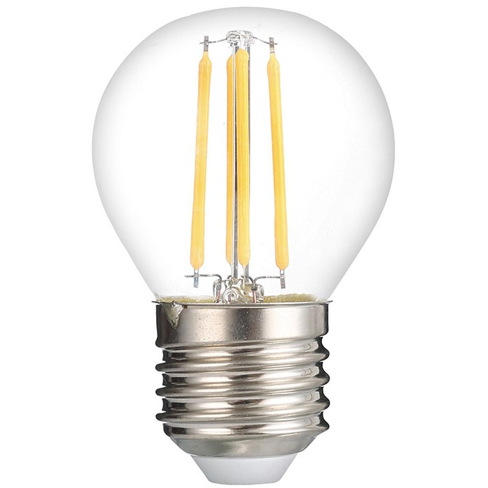 LED lemputė E27 G45 4W, dimeriuojama, skaidri, šilta balta šviesa