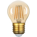 LED lemputė E27 G45 4W, dimeriuojama, auksinė, šilta balta šviesa