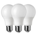 LED lemputė E27 A60 8.5W, 3vnt./pak., šilta balta šviesa