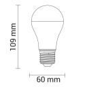 LED lemputė E27 A60 10W, 5 metai garantija, šalta balta šviesa