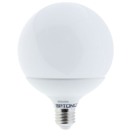 LED lemputė E27 G125 15W, 5 metai garantija, neutrali balta šviesa