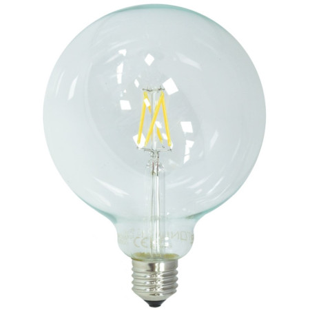 LED lemputė E27 G125 4W, šilta balta šviesa