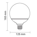 LED lemputė E27 G125 4W, šilta balta šviesa