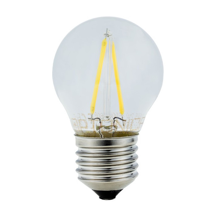 LED lemputė E27 G45 2W, siūleliai, šalta balta šviesa